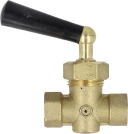 Produktbild: BAUER Manometerhahn 1/4 IG, 1/4 AG, Messing, für Hapsel, Abschaltventil Regenmaschine Rainstar