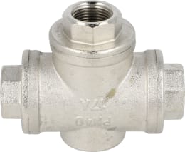 Produktbild: BAUER Dreiwegehahn 3/8 IG, T-Bohrung, für Abschaltventil Regenmaschine Rainstar A1, A2
