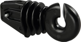 Produktbild: Patura Ringisolator mit Splint, schwarz für Winkelstahlpfahl
