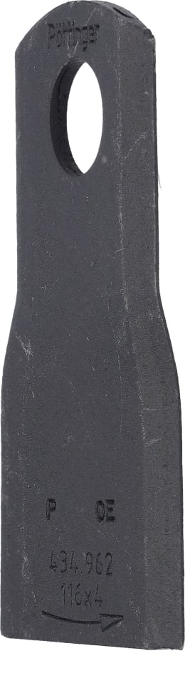 Produktbild: Pöttinger Kreiselmäherklinge Durastar 116 x 48 x 4 mm links, gedreht, für Mähwerrk Novacat, 434.962