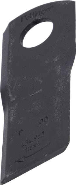 Produktbild: Pöttinger Kreiselmäherklinge Durastar 116 x 48 x 4 mm rechts, gedreht, für Mähwerrk Novacat, 434.963