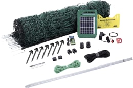 Set: Ako Geflügelzaunset PoultryNet 12 V Solar für Geflügel, Hunde, Katzen, Kaninchen
