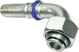 Produktbild: Dichtkegelnippel DKOS - S 90 °, Innengewinde metrisch, zylindrisch, Aussenkung 24°, O-Ring und Überwurfmutter