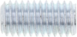 Produktbild: Madenschraube M 5 x 10 mm, Stahl, verzinkt, blau passiviert (A2K), Innensechskant, Kegelstumpf, 02550510