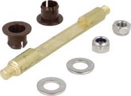 Set: Suevia Achse mit Muttern, Scheiben und Kunststoff-Lagerbuchsen für Tränkebecken Modell 41 A