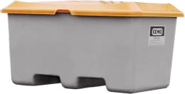 Produktbild: Cemo Transportbehälter 400 l 119 x 79 x 60 cm unterfahrbar, GFK, rechteckig, grau, 10585