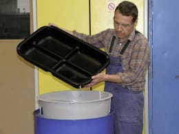 Produktbild: Cemo Auffangschale 20 l, L x B x H: 69 x 44 x 10,5 cm, offen, 4-Kammer-System, 6892