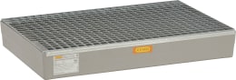 Produktbild: Cemo Auffangwanne 140 l, B x H x T: 120 x 23,5 x 80 cm, Paletten, Arretierungsnocken, Stahlgitterrost