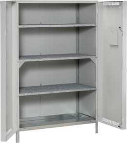 Produktbild: Cemo Umweltschrank 13/20 132 x 200 x 63 cm, 3 x Gitterrost, 1 x Fachbodenwanne