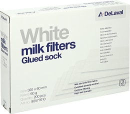 Produktbild: DeLaval Milchfilterschlauch GW60 320 x 60 mm geklebt weiß 200 St. 90577610