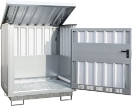 Lifestyle: BAUER® SÜDLOHN Gefahrstoffdepot GD-E 2 für zwei 200 Liter-Fässer, mit Gitterrost