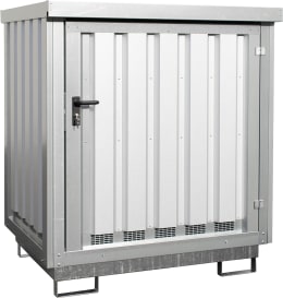 Produktbild: BAUER® SÜDLOHN Gefahrstoffdepot GD-E 2 für zwei 200 Liter-Fässer, mit Gitterrost