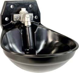 Produktbild: Suevia Tränkebecken Mod. 12P-VA 3/4 schwarz mit Edelstahl-Rohrventil