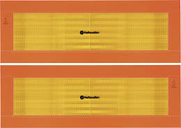 Produktbild: Warntafel 565 x 200 x 1 mm rot, orange, für Anhänger, Aluminium, Stahlblech