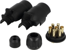 Set: Stecker 7-polig, mit 2-fach Tülle