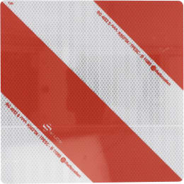 Produktbild: Warntafel Folie Typ 3 rechts 282 x 282 mm rot, weiß, einseitig beklebt, ohne Beleuchtung, Stahl, verzinkt