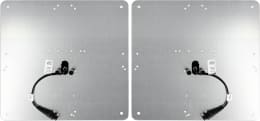 Produktbild: Warntafelsatz Folie Typ 1 links/rechts 423 x 423 mm rot, weiß, einseitig, LED-Schlussleuchte