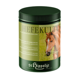 Produktbild: St. Hippolyt Hefekultur mit Wirkstoffen für die Verdauung von Pferden 1 kg Dose
