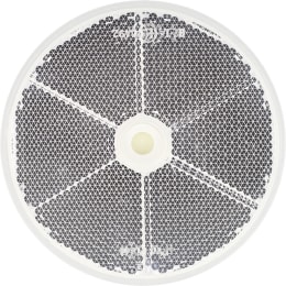 Produktbild: Frontstrahler weiß, rund, geklebt, geschraubt, 80 mm