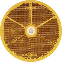 Produktbild: Seitenstrahler orange, rund, Ø 80 mm, geklebt, geschraubt