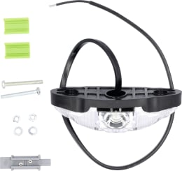 Produktbild: LED-Positionsleuchte oval, weiß, rot, 40 x 120/150 mm, 12 – 24 V