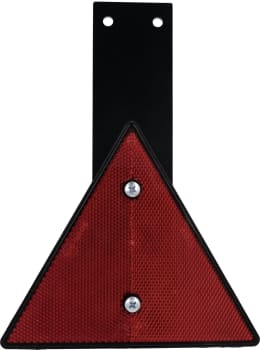 Produktbild: Rückstrahler dreieckig, rot, Höhe 214 mm, mit Pendel aus Kunststoff