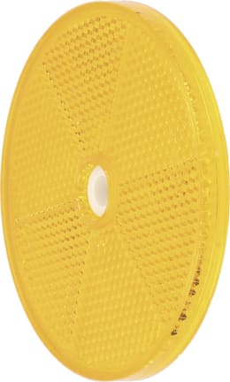 Produktbild: Seitenstrahler orange, rund, Ø 80 mm, geklebt, geschraubt