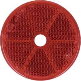 Produktbild: Rückstrahler rund, rot, Ø 60 mm, geschraubt
