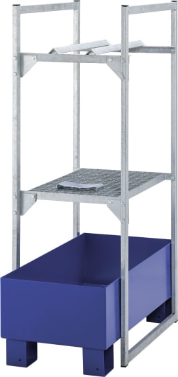 Produktbild: Cemo Regal 120 82 x 131 x 45 cm 1 x Fassauflage, 1 x Gitterrost, Stahl-Wanne, 11483