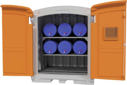 Produktbild: Cemo Gefahrstoffdepot 220/2, für zwei 200 Liter Fässer, 11550
