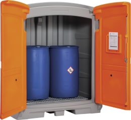 Produktbild: Cemo Gefahrstoffdepot 220/2, für zwei 200 Liter Fässer, 11550