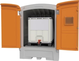 Produktbild: Cemo Gefahrstoffdepot 1100/1, für vier 200 Liter Fässer, 11551