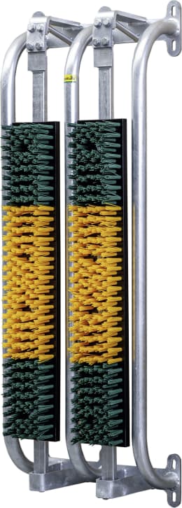 Produktbild: Patura Kuhbürste 500 x 1.400 mm für Bullen, Milchkühe und Mutterkühe, mit Schutzkorb, gefedert
