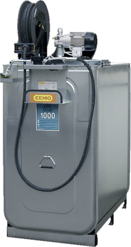 Produktbild: Cemo Tankanlage Uni 1.000 l, für Frischöl, stationär, 230 V-Pumpe, 15 m Schlauch mit Aufroller, 8680