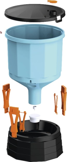 Produktbild: COPELE Geflügeltränke Silo Freiland 35 l mit Standfuß, Kunststoff (UV-beständig), für Geflügel