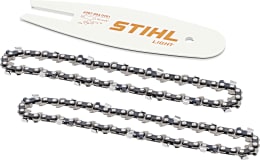 Produktbild: STIHL Ersatzteilset mit Führungsschiene 10 cm und zwei Sägeketten für Akku-Astsäge GTA 26