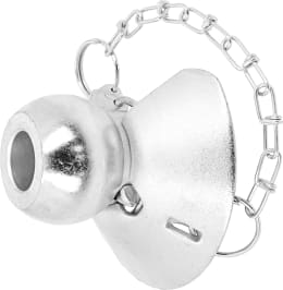 Produktbild: Kugelfangprofil Kat. 3/2, 28,4 x 64 mm, für Unterlenkerfanghaken, mit Kette und Klappsplint, 01451