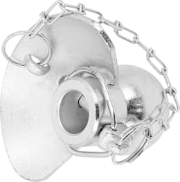 Produktbild: Kugelfangprofil Kat. 3/2, 28,4 x 64 mm, für Unterlenkerfanghaken, mit Kette und Klappsplint, 01451