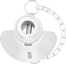 Produktbild: Kugelfangprofil Kat. 3/2, 28,4 x 64 mm, für Unterlenkerfanghaken, mit Kette und Klappsplint, 01451
