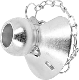 Produktbild: Kugelfangprofil Kat. 3, 37,0 x 64 mm, für Unterlenkerfanghaken, mit Kette und Klappsplint, 01452