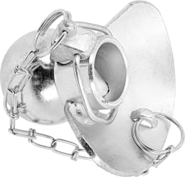 Produktbild: Kugelfangprofil Kat. 3, 37,0 x 64 mm, für Unterlenkerfanghaken, mit Kette und Klappsplint, 01452