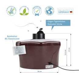Set: Biogents Mückenfalle BG-Mosquitaire gegen Stiche von Stechmücken, Tigermücken, ohne Booster/ohne Timer, 86601355