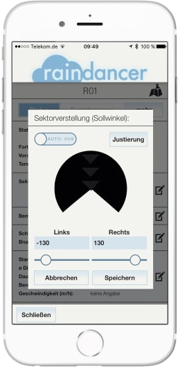 Detailbild: raindancer Sektorverstellung für die automatische Sektorverstellung an der Regnerkanone, zzgl. Servicevertrag