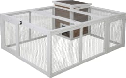 Produktbild: KERBL Freilaufgehege 132 x 102 x 59 cm mit integriertem Unterschlupfhaus