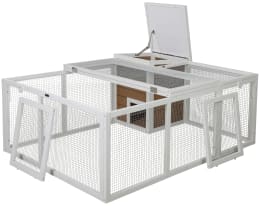 Produktbild: KERBL Freilaufgehege 132 x 102 x 59 cm mit integriertem Unterschlupfhaus