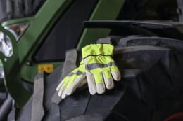 Lifestyle: Keron Winterhandschuhe Neon Ziegenleder, Baumwollfleece, Polyester