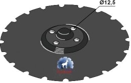 Produktbild: NIAUX 200 Eggenscheibe 450 x 5 mm, LK 98 mm, gerade, gezahnt, für Väderstad