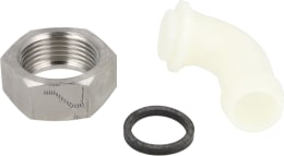 Produktbild: Holder Winkelverschraubung 90 ° mit Überwurfmutter 1 und Dichtung für 22 mm Schlauch Druckseite