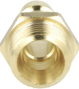 Produktbild: Druckluftstecker G 3/8-19 AG, NW, Messing, Abdichtung durch PVC-Dichtring
