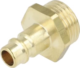 Produktbild: Druckluftstecker G 1/2-14 AG, NW, Messing, Abdichtung durch PVC-Dichtring
